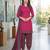 Pink printed cotton blend stitched floral print salwar kurta dupatta for women