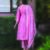 Pink embroidered chanderi straight suit set