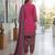 Pink printed cotton blend stitched floral print salwar kurta dupatta for women