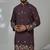 Aesthetic wine color daman embroidery kurta for men | premium designer men's kurta