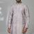 Aesthetic grey embroidery kurta for men | premium designer men's kurta