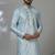 Aesthetic sky blue embroidery kurta for men | premium designer men's kurta