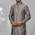 Aesthetic gray daman embroidery kurta for men | premium designer men's kurta