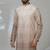 Aesthetic beige shaded embroidery kurta for men | premium designer men's kurta