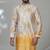 Aesthetic yellow color neck embroidery kurta for men | premium designer men's kurta