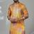 Aesthetic yellow color neck embroidery kurta for men | premium designer men's kurta