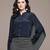 Navy blue crepe shirt