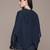 Navy blue crepe shirt