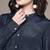 Navy blue crepe shirt
