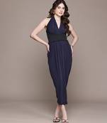 Navy Blue Viscose Gown