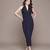 Navy Blue Viscose Gown