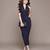 Navy Blue Viscose Gown