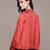 Coral dehry satin shirt