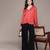 Coral dehry satin shirt