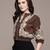 Brown embroidered velvet jacket