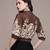 Brown embroidered velvet jacket