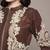Brown embroidered velvet jacket