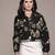 Black embroidered jacquard jacket