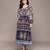 Black printed georgette dress