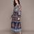 Black printed georgette dress