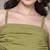 Olive taffeta short dress