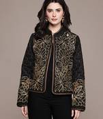 Black Embroidered Viscose Jacket