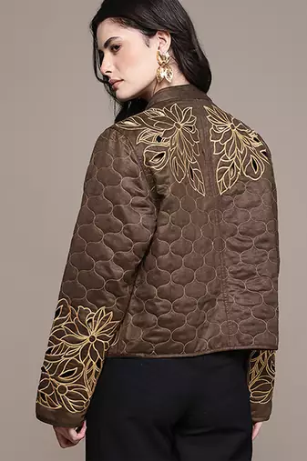 Black Embroidered Viscose Jacket