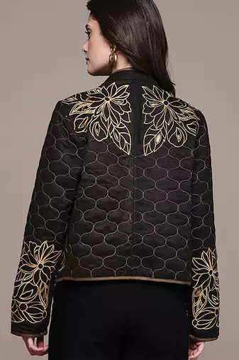 Black Embroidered Viscose Jacket