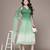 Green chiffon long dress