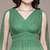 Green chiffon long dress