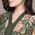 Olive printed velvet short dress
