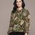 Olive printed georgette top