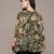 Olive printed georgette top