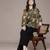 Olive printed georgette top