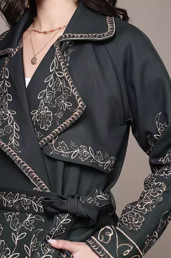 Black Embroidered Viscose Jacket