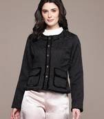 Black Embroidered Viscose Jacket
