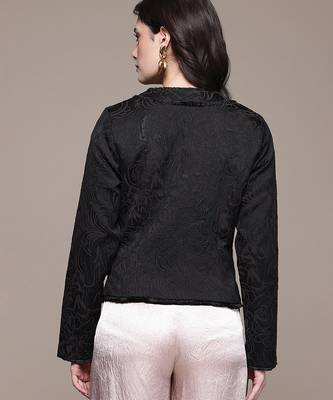 Black Embroidered Viscose Jacket 3
