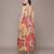 Peach printed linen dress