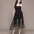 Black embroidered organza dress