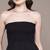 Black embroidered organza dress