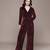 Maroon velvet jumpsuit