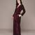 Maroon velvet jumpsuit
