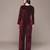 Maroon velvet jumpsuit