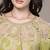 Green embroidered cotton blend top