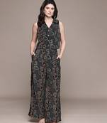 Black Printed Viscose Co Ord Set