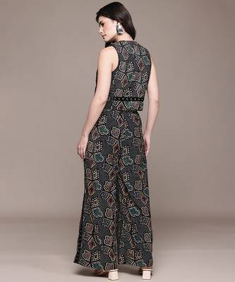 Black Printed Viscose Co Ord Set 3