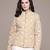 Beige embroidered taffeta jacket