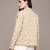 Beige embroidered taffeta jacket