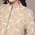 Beige embroidered taffeta jacket