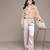 Beige faux fur crop jacket